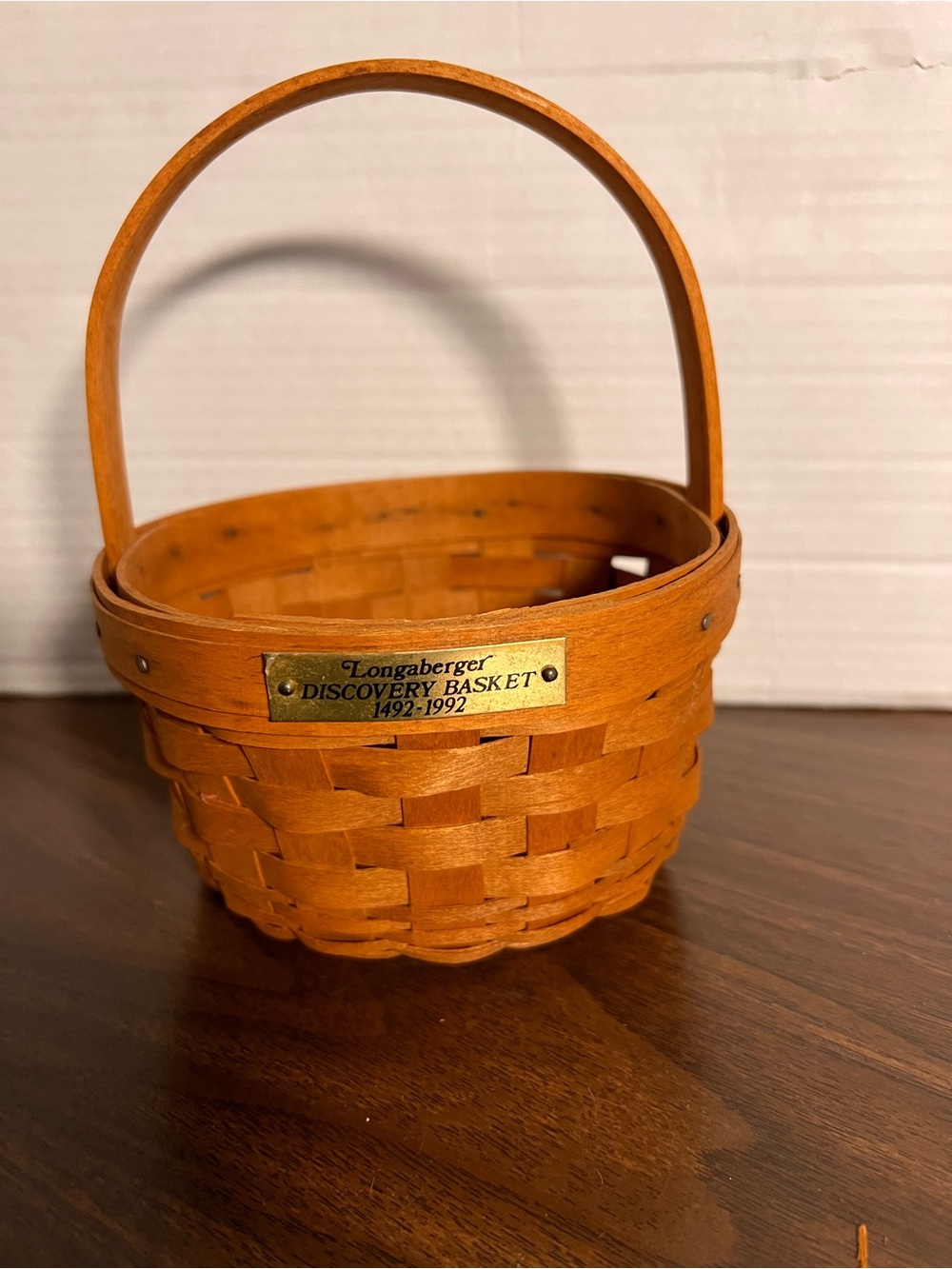 Bauer Orange Handwoven Picnic Basket with Handle
